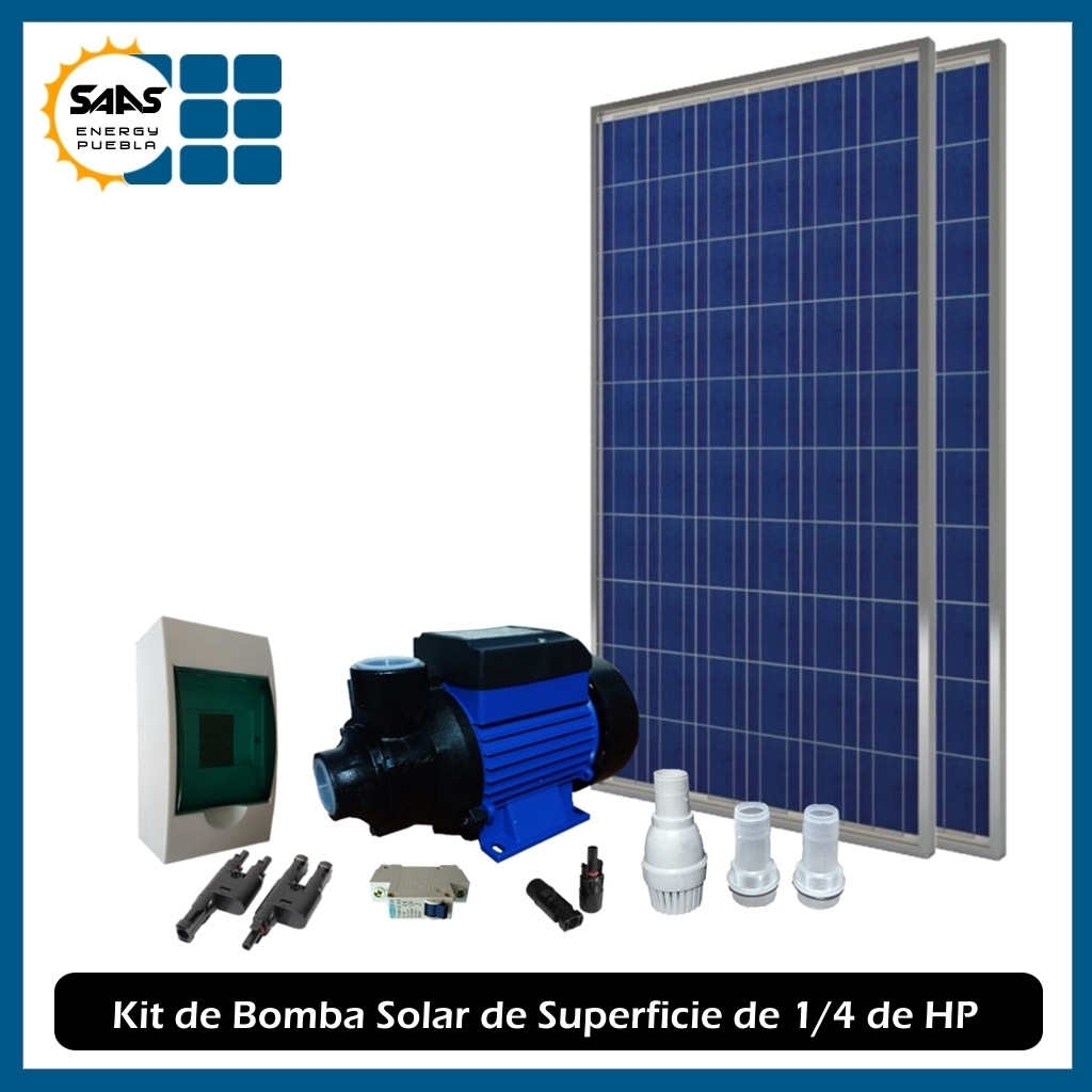 Kit de Bombeo Solar de Superficie de 1/4 de HP > Saas Energy