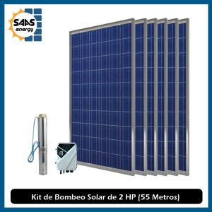 Kit de Bombeo Solar Sumergible de 2 HP para 55 metros