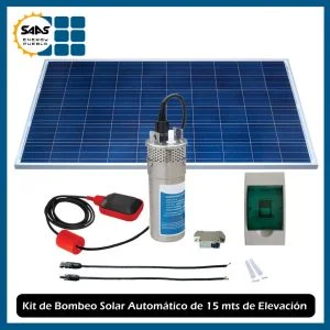 Kit Automático de Bombeo Solar de 1/8 HP para 15 Metros