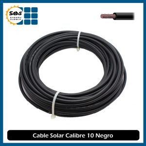 10 Metros de Cable Fotovoltaico Calibre 10 Negro