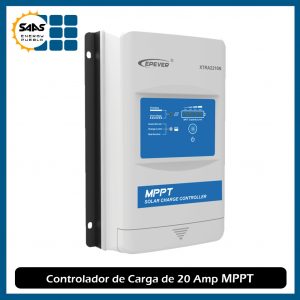 Controlador de Carga de 20 Amp MPPT
