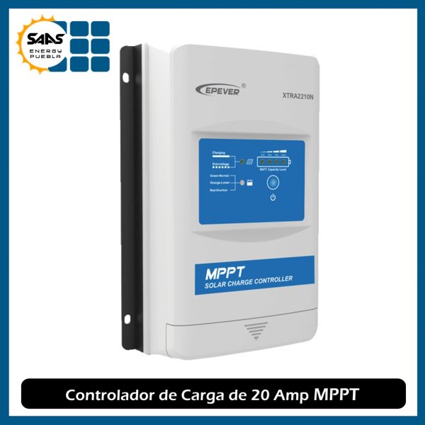 Controlador de Carga de 20 amp MPPT - Saas Energy Puebla