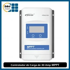 Controlador de Carga de 30 Amp MPPT