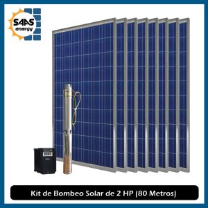 Kit de Bombeo Solar de 2 HP para 80 metros