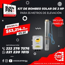 Kit de Bombeo Solar de 2 hp